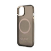 Guess Gold Outline Translucent MagSafe - Etui iPhone 13 (czarny) (GUHMP13MHTCMK)