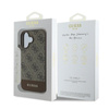 Guess 4G Bottom Stripe - Etui iPhone 16 Plus (brązowy) (GUHCP16MG4GLBR)
