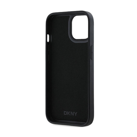 DKNY 3D Rubber Repeat Pattern - Etui iPhone 15 / 14 / 13 (czarny) (DKHCP15S3DRPWK)