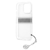 Guess 4G Stripe Grey Charm - Etui iPhone 13 Pro (przezroczysty) (GUHCP13LKB4GGR)
