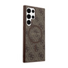 Guess 4G Collection Leather Metal Logo MagSafe - Etui Samsung Galaxy S24 Ultra (brązowy) (GUHMS24LG4GFRW)