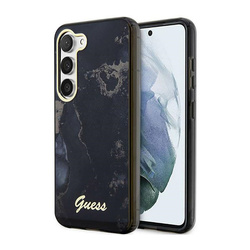 Guess Golden Marble Collection - Etui Samsung Galaxy S23+ (czarny) (GUHCS23MHTMRSK)
