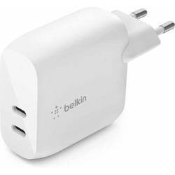 Belkin Podwójna ładowarka ścienna Dual 20W USB-C PD (40W) Biała (WCB006VFWH)