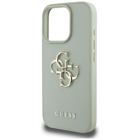 Guess Grained Big 4G Logo Small Classic Logo - Etui do iPhone 16 Pro (zielony) (GUHCP16LPGT4MBN)