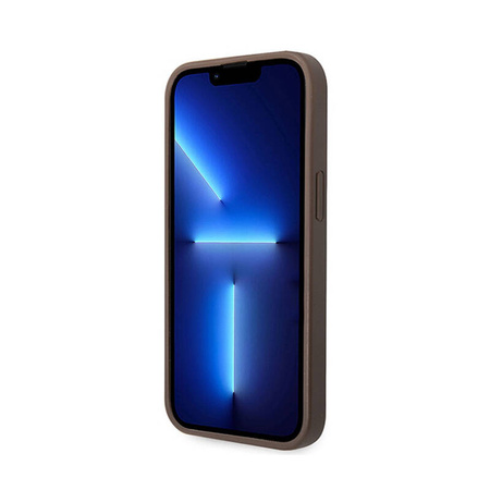 Guess 4G Big Metal Logo - Etui iPhone 15 / 14 / 13 (brązowy) (GUHCP15S4GMGBR)