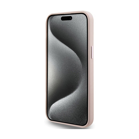Karl Lagerfeld Silicone Choupette Metal Pin - Etui iPhone 15 Pro Max (różowy) (KLHCP15XSMHCNPP)