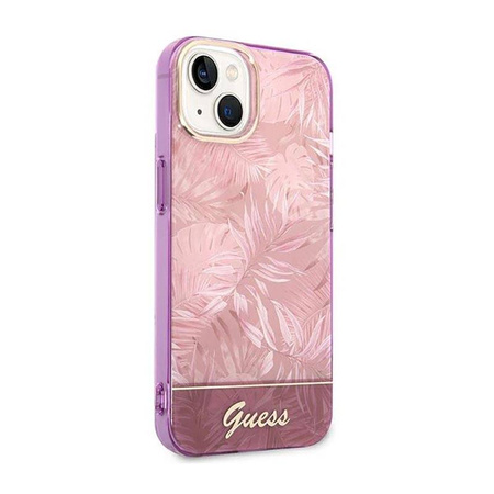 Guess Jungle Case – Etui iPhone 14 Plus (Różowy) (GUHCP14MHGJGHP)