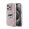 Karl Lagerfeld IML Choupette Head & Monogram - Etui iPhone 15 Pro (różowy) (KLHCP15LHKLPCHP)