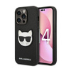 Karl Lagerfeld Saffiano Choupette Head Patch Case - Etui iPhone 14 Pro (czarny) (KLHCP14LSAPCHK)