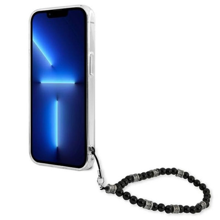 Guess Black Pearl Strap - Etui iPhone 13 Pro Max (przezroczysty) (GUHCP13XKPSBK)