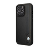 BMW Leather Blue Dots - Etui iPhone 14 Pro Max (czarny) (BMHCP14X22RBDK)
