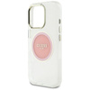 Guess IML Metal Colored Circle Classic Logo MagSafe - Etui do iPhone 16 Pro Max (różowy) (GUHMP16XHTDRCEDP)