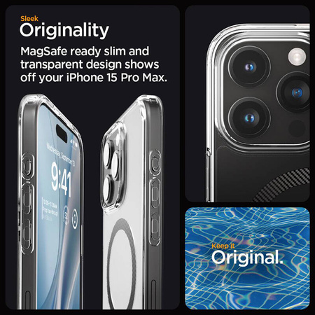 Spigen Ultra Hybrid Mag MagSafe - Etui do iPhone 15 Pro Max (Carbon Fiber) (ACS06578)