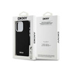 DKNY Liquid Silicone Small Metal Logo MagSafe - Etui iPhone 15 Pro (czarny) (DKHMP15LSMCHLK)
