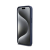 DKNY Leather Mono Stripe & Metal Logo - Etui iPhone 15 Pro Max (niebieski) (DKHCP15XPRTHSLB)