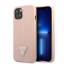 Guess Saffiano Triangle Logo Case – Etui iPhone 14 Plus (różowy) (GUHCP14MPSATLP)