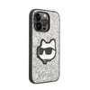 Karl Lagerfeld NFT Glitter Choupette Patch - Etui iPhone 14 Pro Max (srebrny) (KLHCP14XG2CPS)