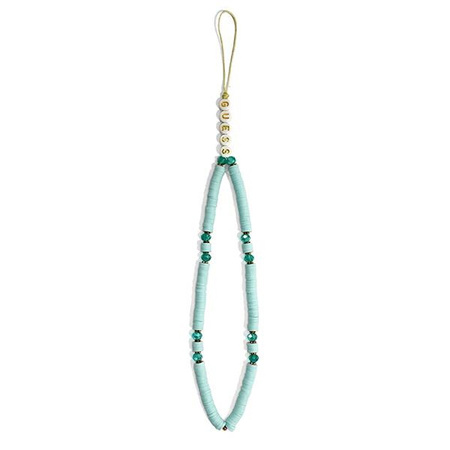 Guess Phone Strap Beads Heishi - Zawieszka do telefonu 25 cm (Blue) (GUSTPEARP)