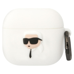 Karl Lagerfeld 3D Silicone NFT - Etui AirPods 4 (biały) (KLA4RUNIKH)