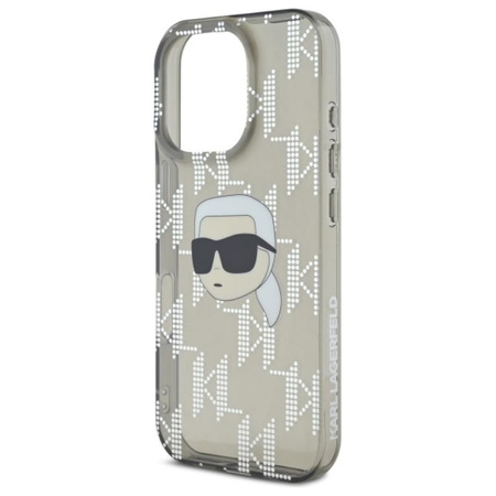 Karl Lagerfeld IML Karl Head Electroplated - Etui iPhone 16 Pro (czarny) (KLHCP16LHKLPKHK)