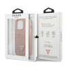 Guess Saffiano Double Card Triangle - Etui iPhone 13 Pro Max (różowy) (GUHCP13XPSATPP)