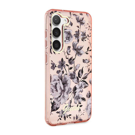 Guess Flower Collection - Etui Samsung Galaxy S23+ (różowy) (GUHCS23MHCFWSP)