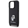 Karl Lagerfeld Saffiano Karl & Choupette Metal Pin CBDY Strap - Etui iPhone 16 Pro (czarny) (KLHCP16LSAKCPBK)