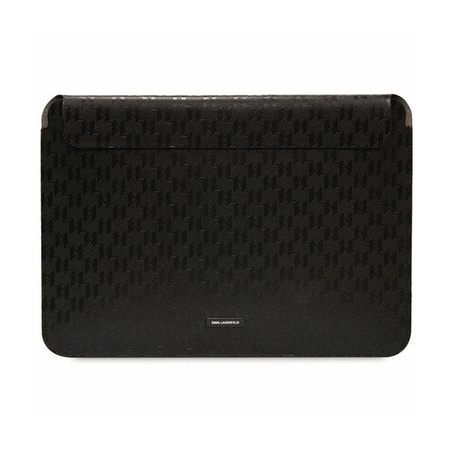 Karl Lagerfeld Saffiano Monogram Plaque Sleeve - Etui na notebook 14" (Czarny) (KLCS14SAKLHPK)