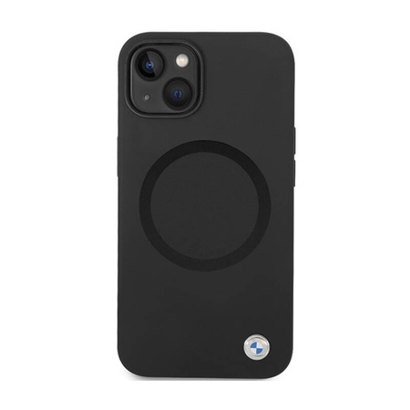 BMW Signature Liquid Silicone MagSafe - Etui iPhone 14 (czarny) (BMHMP14SSILBK2)
