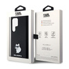 Karl Lagerfeld Silicone Choupette Metal Pin - Etui Samsung Galaxy S24 Ultra (czarny) (KLHCS24LSMHCNPK)