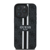 Guess 4G Printed Stripes MagSafe - Etui iPhone 16 Pro (czarny) (GUHMP16LP4RPSK)