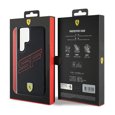 Ferrari Big SF Perforated - Etui Samsung Galaxy S24 Ultra (czarny) (FEHCS24LPINK)