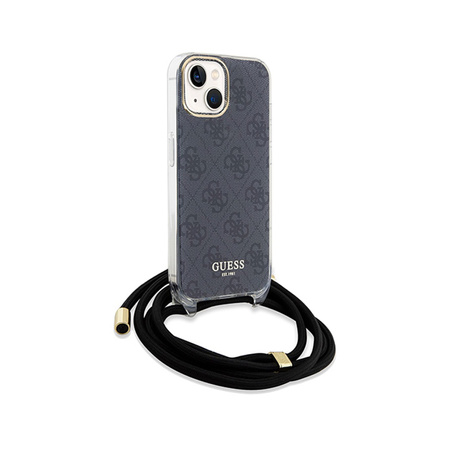Guess Crossbody Cord 4G Print - Etui iPhone 15 (czarny) (GUHCP15SHC4SEK)