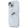 Karl Lagerfeld IML Metal Karl & Choupette Head MagSafe - Etui iPhone 15 (biały) (KLHMP15SHLSKCH)
