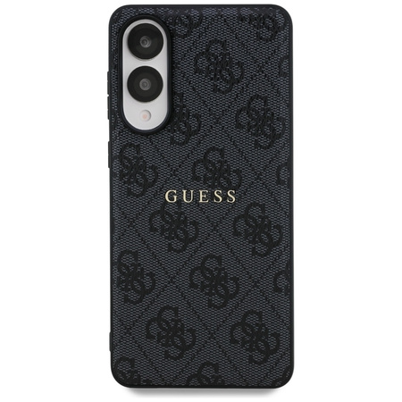 Guess 4G Ring Classic Logo MagSafe - Etui Samsung Galaxy S25 Edge (czarny) (GUHMS25EG4GFRK)