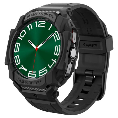 Spigen Rugged Armor Pro - Pasek + etui do Samsung Galaxy Watch Ultra 47 mm (Matte Black) (ACS08427)