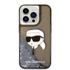 Karl Lagerfeld Liquid Glitter NFT Karl's Head - Etui iPhone 14 Pro (czarny) (KLHCP14LLNKHCK)