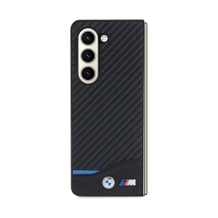 BMW Leather Carbon - Etui Samsung Galaxy Z Fold 5 (czarny) (BMHCZFD522NBCK)