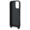 Karl Lagerfeld Saffiano Karl & Choupette Metal Pin CBDY Strap - Etui iPhone 16 (czarny) (KLHCP16SSAKCPBK)