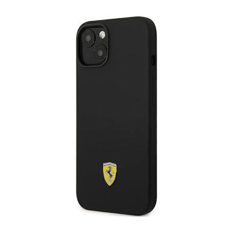 Ferrari Silicone Metal Logo - Etui iPhone 14 Plus (czarny) (FEHCP14MSIBBK)