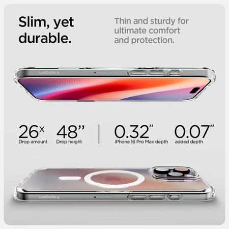 Spigen Ultra Hybrid T Mag MagSafe - Etui do iPhone 16 Pro Max (Biały) (ACS08505)