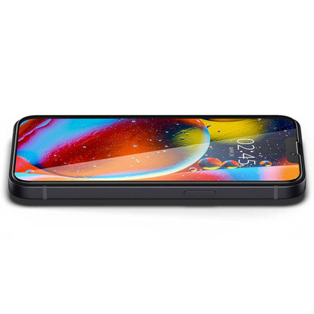 Spigen Glass FC - Szkło hartowane do iPhone 16e / iPhone 14 / iPhone 13 / iPhone 13 Pro (Czarna ramka) (AGL03392)