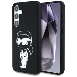 Karl Lagerfeld Silicone Graffiti Ikonik Printed Logo MagSafe - Etui Samsung Galaxy S25 (czarny) (KLHMS25SPNYKGRTK)