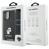 Karl Lagerfeld Saffiano Karl & Choupette Metal Pin CBDY Strap - Etui iPhone 16 (czarny) (KLHCP16SSAKCPBK)