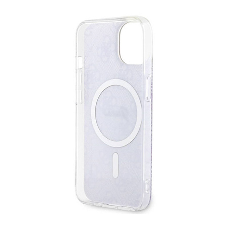 Guess 4G MagSafe - Etui iPhone 14 (Purpurowy) (GUHMP14SH4STU)
