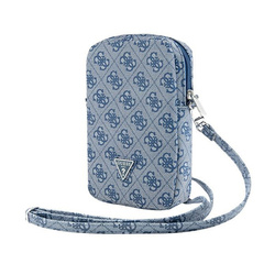 Guess Zip 4G Triangle - Torebka na telefon (niebieski) (GUWBZP4GFTSB)