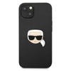 Karl Lagerfeld PU Leather Karl's Head Metal - Etui iPhone 13 mini (czarny) (KLHCP13SPKMK)