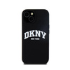DKNY Liquid Silicone White Printed Logo MagSafe - Etui iPhone 15 Plus / 14 Plus (czarny) (DKHMP15MSNYACH)