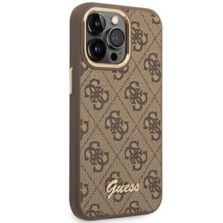 Guess 4G Metal Camera Outline Case – Etui iPhone 14 Pro Max (Brązowy) (GUHCP14XHG4SHW)