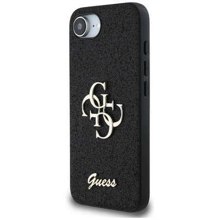 Guess Fixed Glitter Big 4G - Etui do iPhone 16e (czarny) (GUHCPSE4HG4SGK)